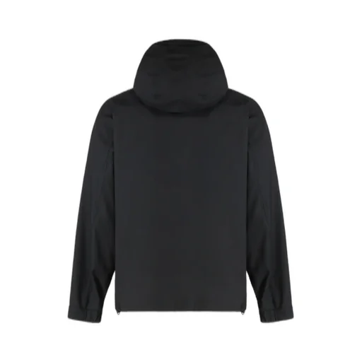 Zip-Up Drawstring-Hem Hooded Jacket