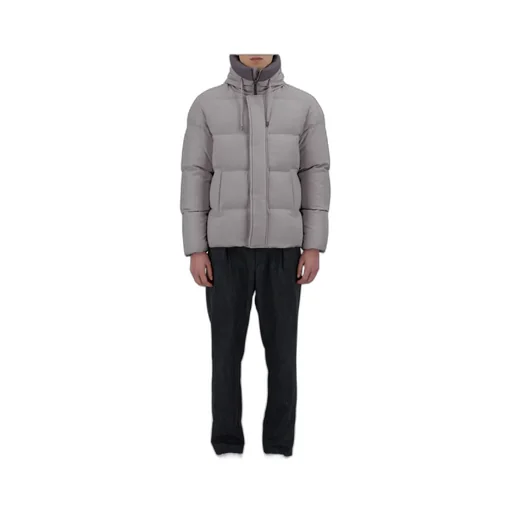 Long-Sleeved Hooded Down Jacket