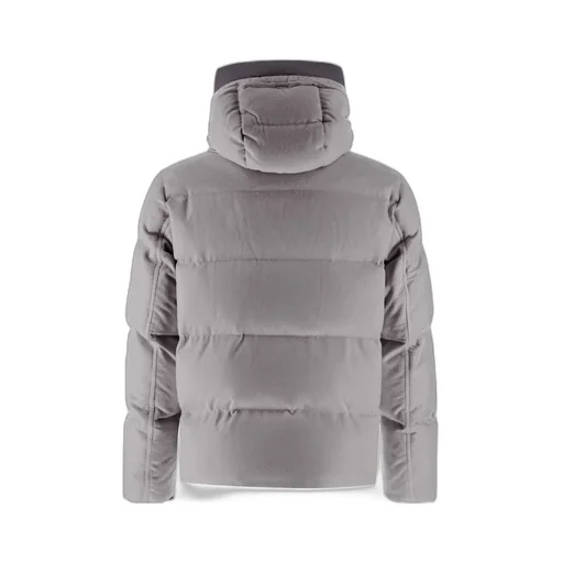 Long-Sleeved Hooded Down Jacket
