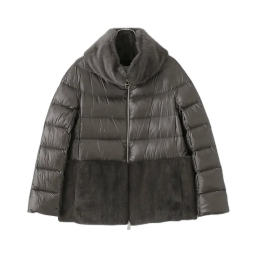 High-Neck Padded Down Jacket