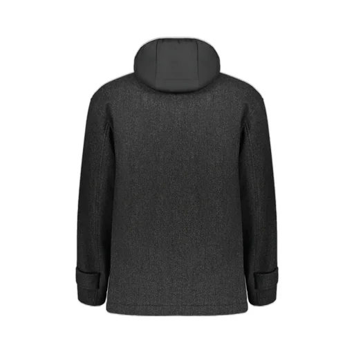 High-Collar Removable-Panel Jacket