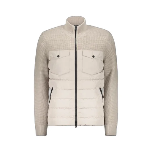 Padded-Panel Knitted Jacket