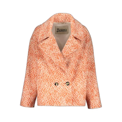 Double-Breasted Lapel-Collar Jacket