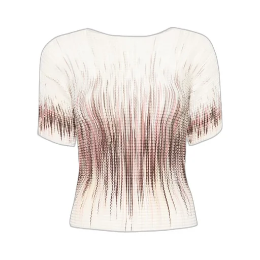 Pleated Crewneck T-Shirt