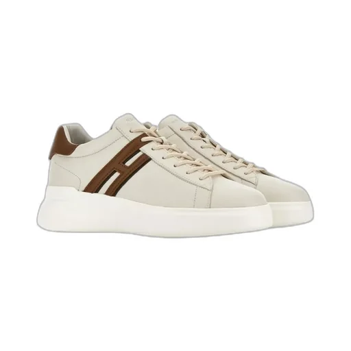 H580 Logo-Detail Leather Sneakers