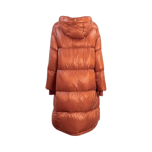 Quilted Hooded Drawstring Down Coat