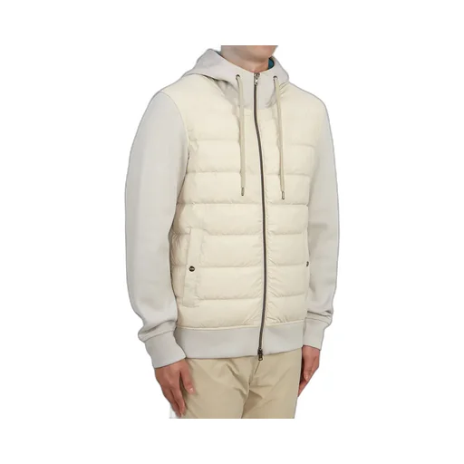 Zip-Up Hooded Drawstring Down Jacket
