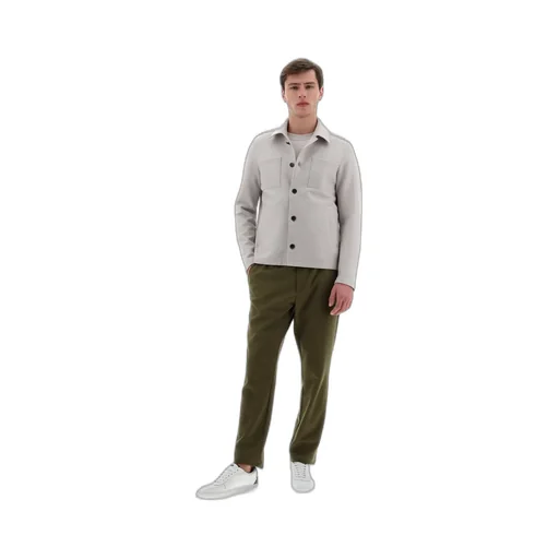 Long-Sleeved Buttoned Shirt Jacket