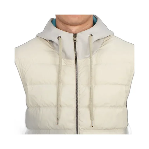 Zip-Up Hooded Drawstring Down Jacket
