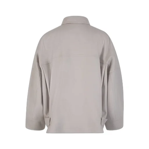 Drop-Shoulder Button-Up Shirt Jacket