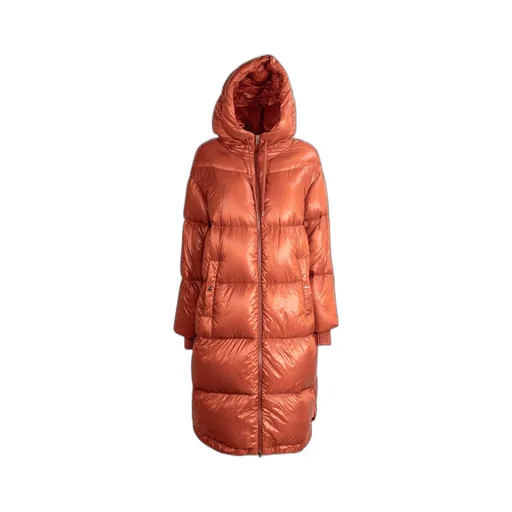 Quilted Hooded Drawstring Down Coat
