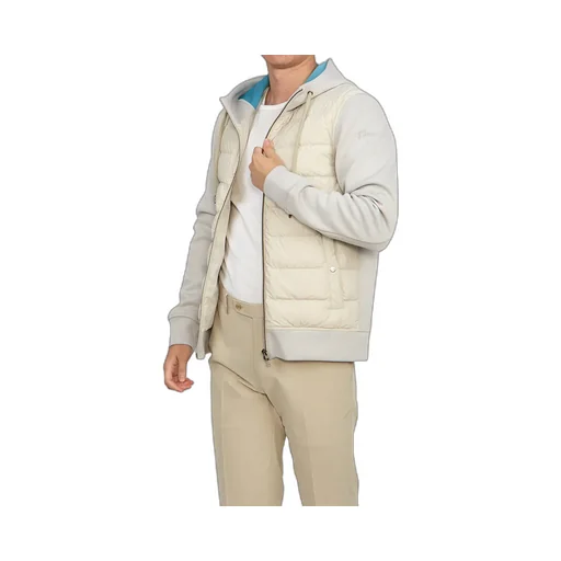 Zip-Up Hooded Drawstring Down Jacket
