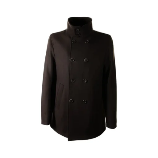 Double-Breasted High Neck Jacket