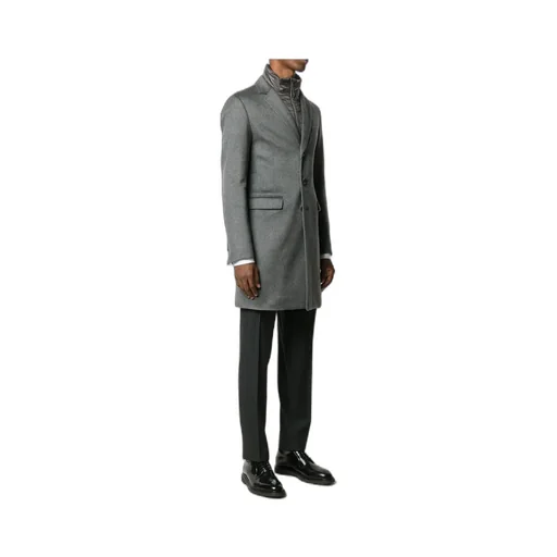 Single-Breasted Layered Coat