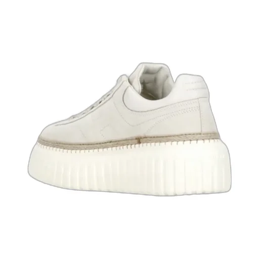 Round-Toe Platform Lace-Up Sneakers