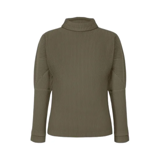 Pleated Roll-Neck Top