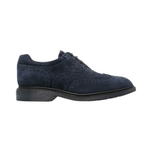 Lace-Up Almond-Toe Derbies