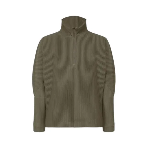 Zip-Up Pleated Top