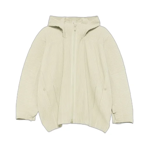 Plissé Hooded Jacket