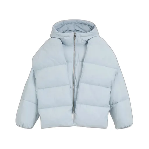 Water-Repellent Padded Jacket With Detachable Sleeves And Scarf
