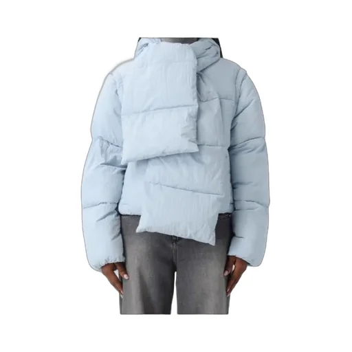 Water-Repellent Padded Jacket With Detachable Sleeves And Scarf