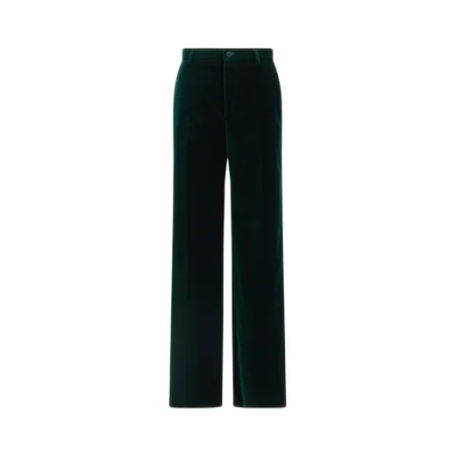 Velvet Straight-Leg Pants