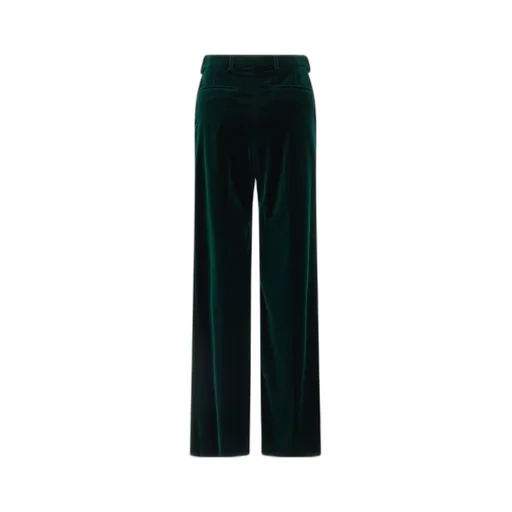 Velvet Straight-Leg Pants