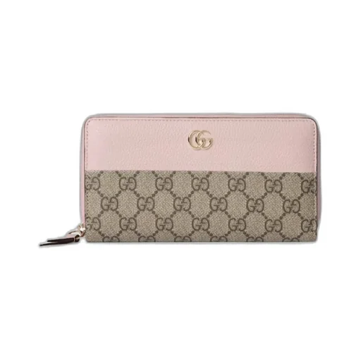 Gg Marmont Bi-Color Zip Around Wallet