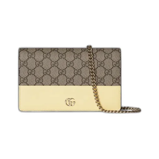 Gg Marmont Bi-Color Wallet On Chain