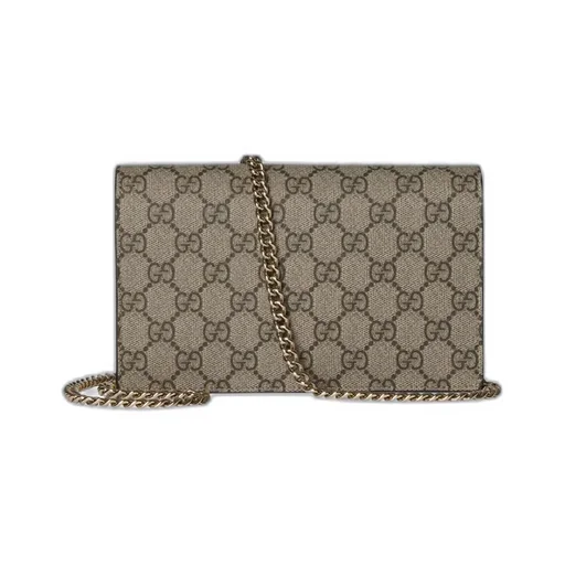 Gg Marmont Bi-Color Wallet On Chain