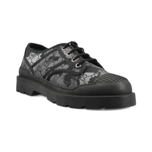 Gg Patterned Lace-Up Sneakers