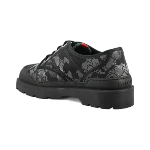 Gg Patterned Lace-Up Sneakers