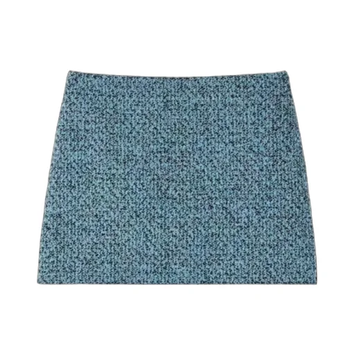 Wool Cotton Bouclé Mini Skirt