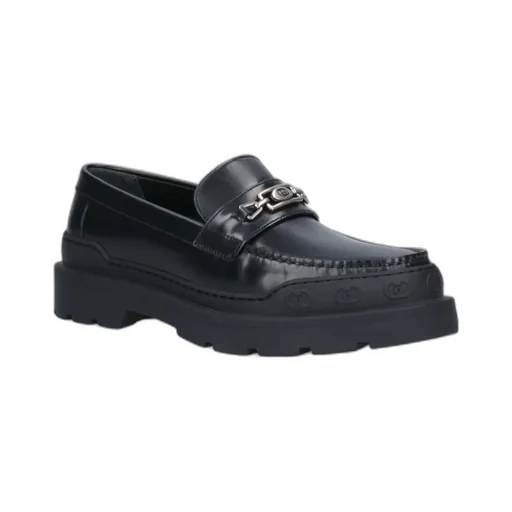Logo Plaque Slip-On Loafers