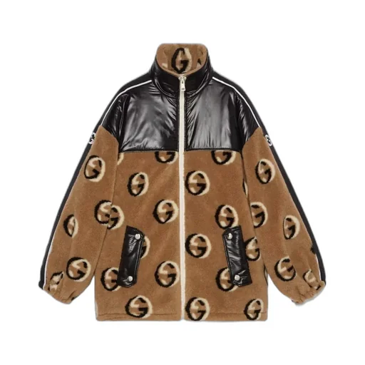 Fleece Jacquard Zipper Jacket
