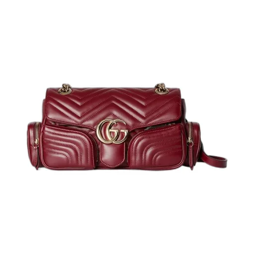 Gg Marmont Small Pocket Detailed Shoulder Bag