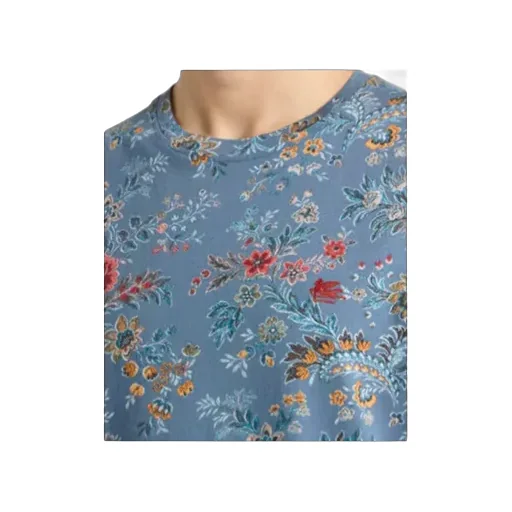 Cotton T-Shirt With Floral Print