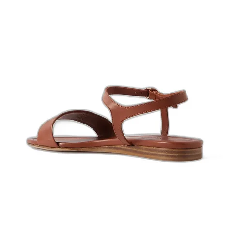 Round-Toe Flat Sandals