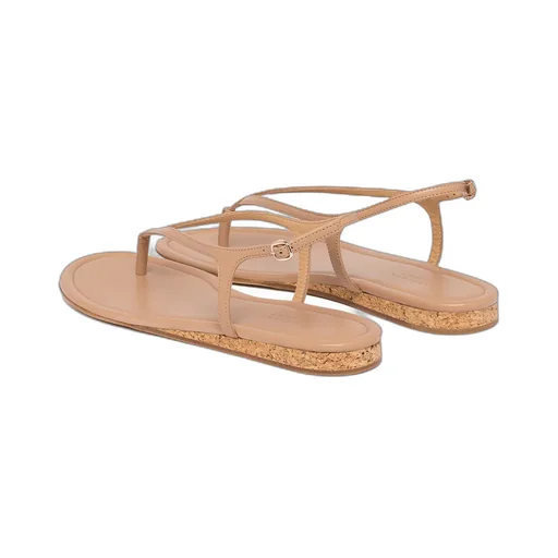 Round-Toe Flat Sandals