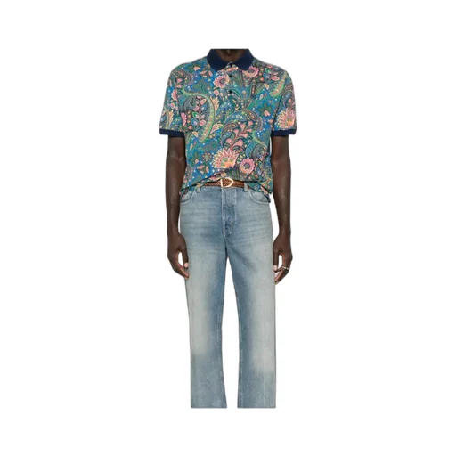 Paisley-Print Polo Shirt
