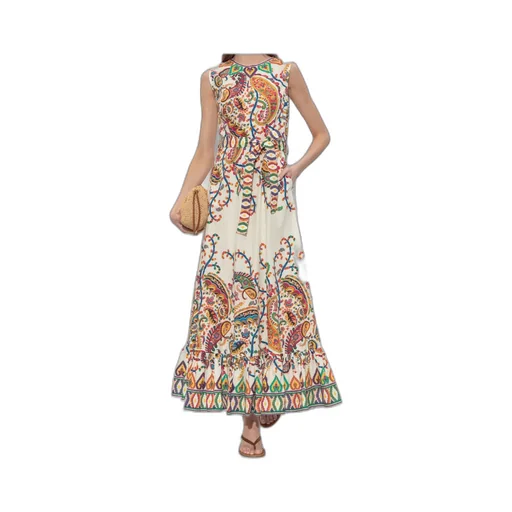 Paisley Printed Sleeveless Maxi Dress