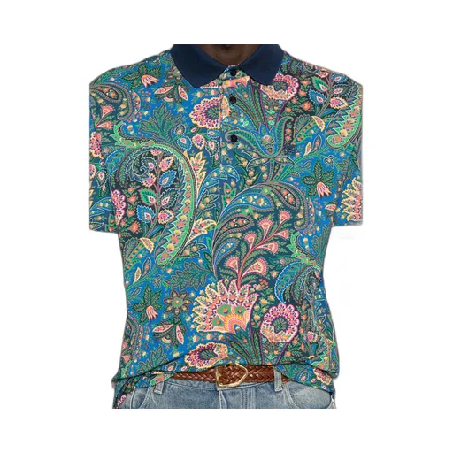 Paisley-Print Polo Shirt