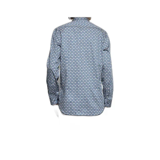 Pattern-Printed Long-Sleeved Shirt