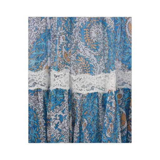 Pattern-Printed Flounced Skirt