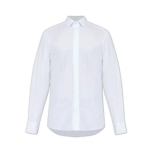 Pattern-Jacquard Long-Sleeved Shirt