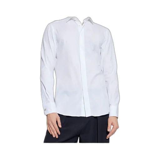 Pattern-Jacquard Long-Sleeved Shirt