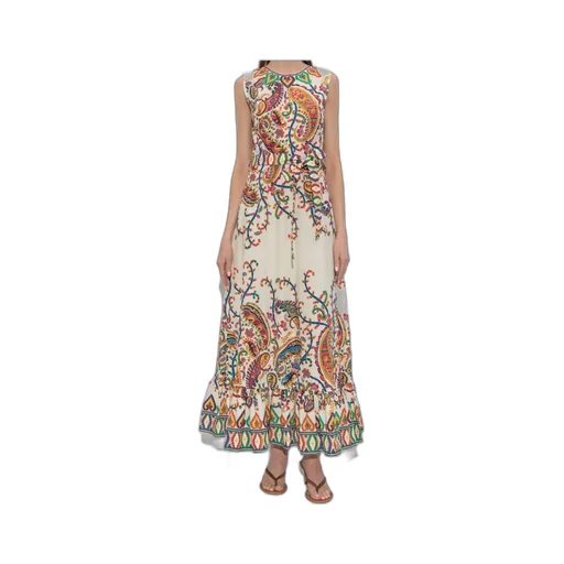 Paisley Printed Sleeveless Maxi Dress