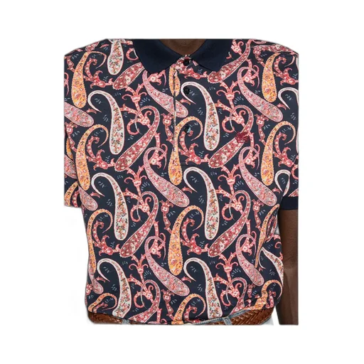 Paisley-Print Polo Shirt