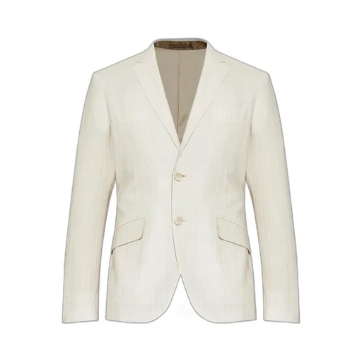 Striped Single-Breasted Blazer