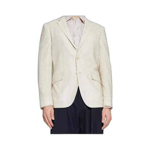 Striped Single-Breasted Blazer